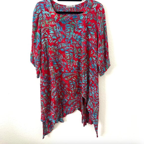 Mission Canyon Tops - Mission Canyon One Size Pixie Hem Tunic Top In Indian Summer Art‎ to Wear Artsy